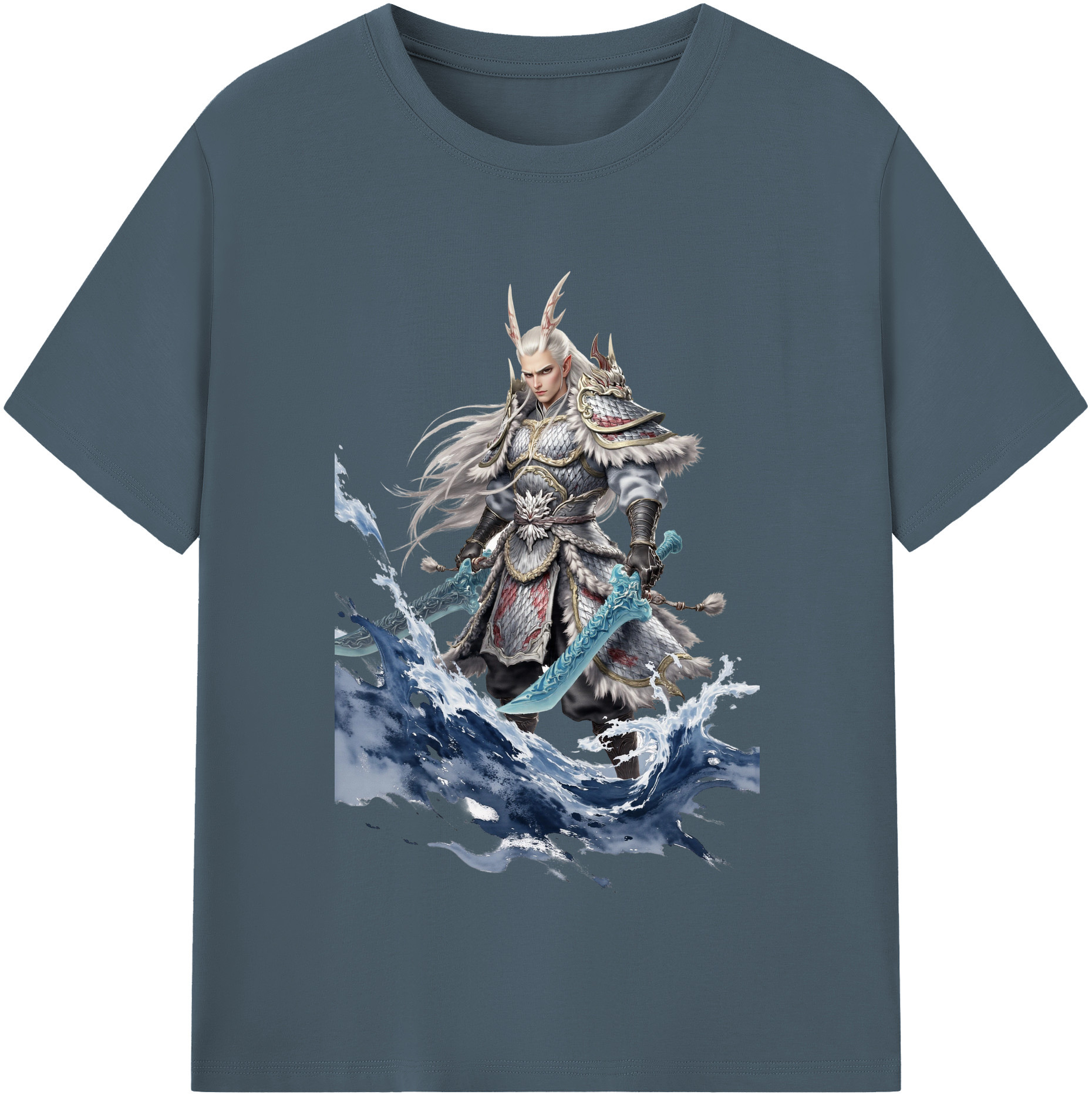 （画像用） Ne Zha 2 ナタ 魔童の大暴れ 綿100％半袖Tシャツ（フロントプリント）